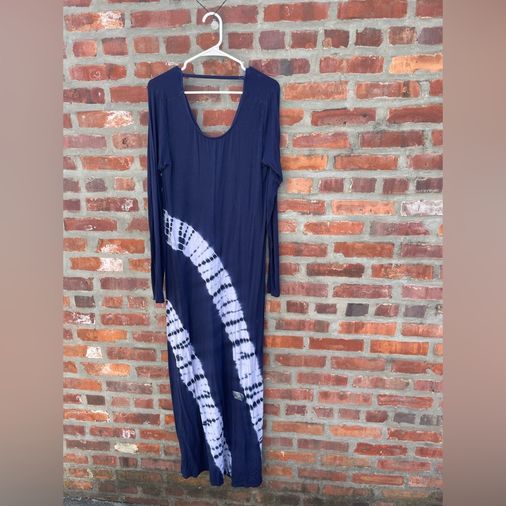 Blue tie dye dress